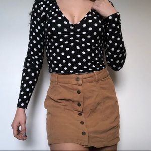 American Eagle Corduroy Button Down Skirt